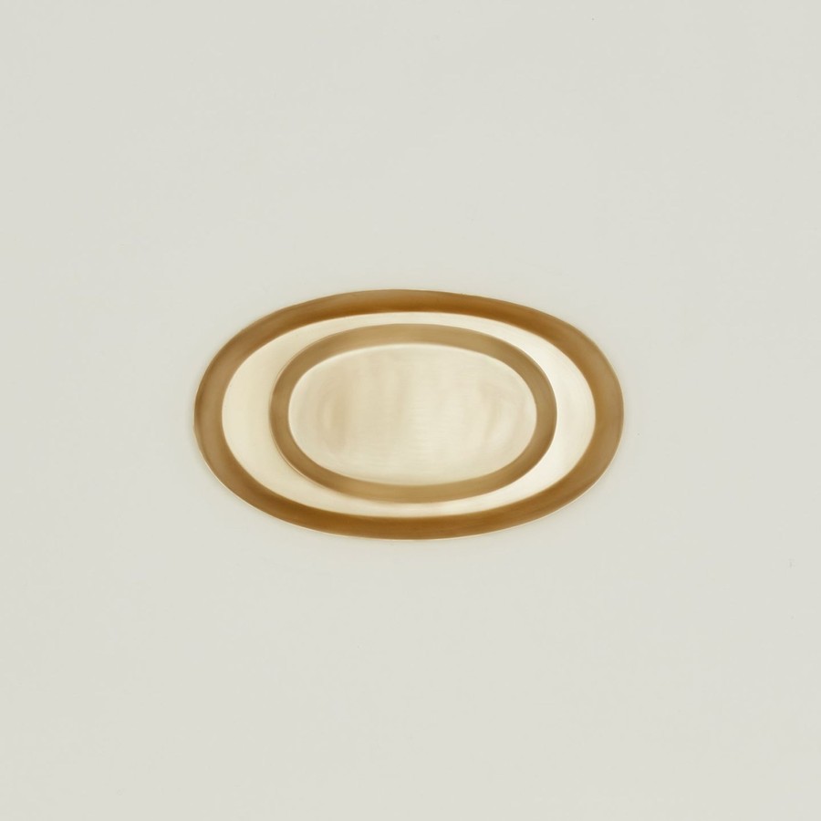 Decor Fog Linen Office & Games | Brass Tray - Oval