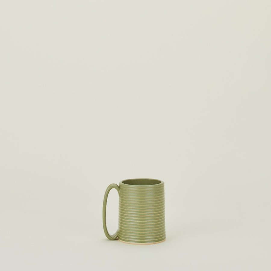 Kitchen & Dining Tellefsen Atelier Dinnerware | Tall Ribbed Mug - Olive