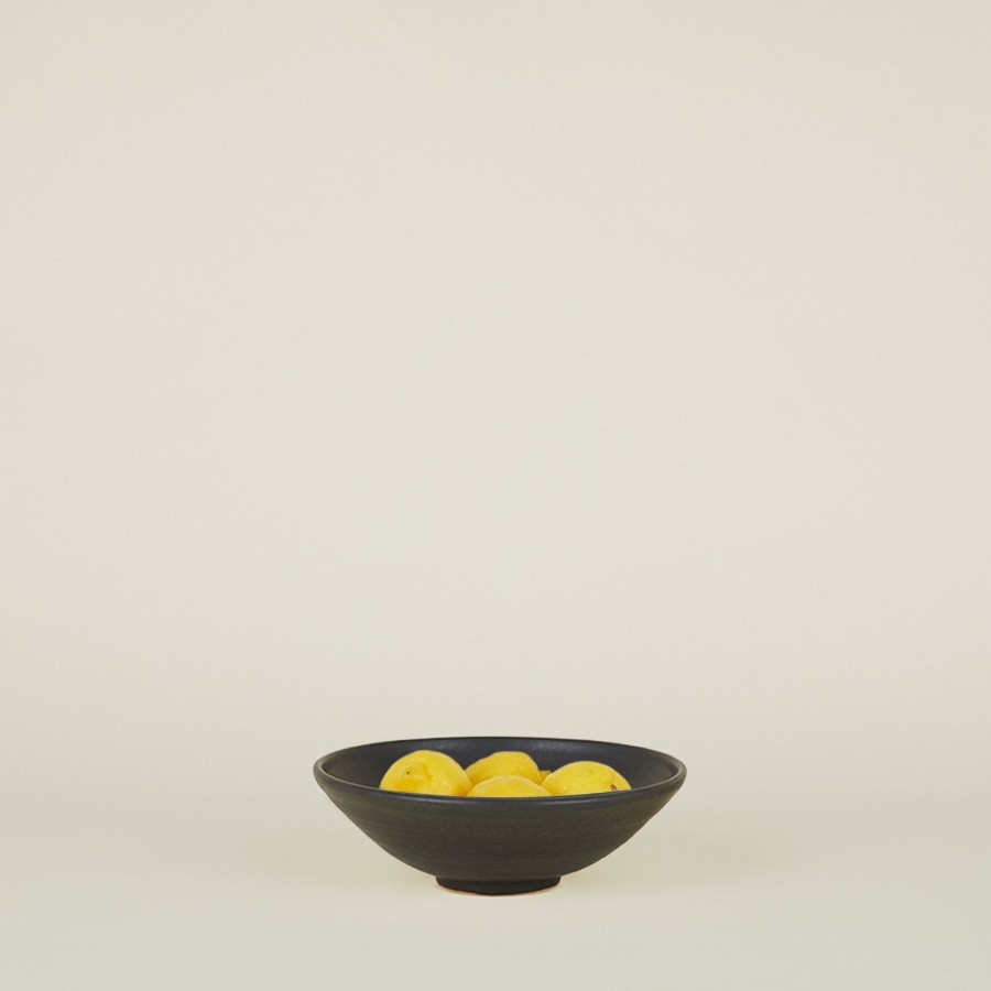 Kitchen & Dining Sheldon Ceramics Serveware | Stoneware Flared Bowl - Black