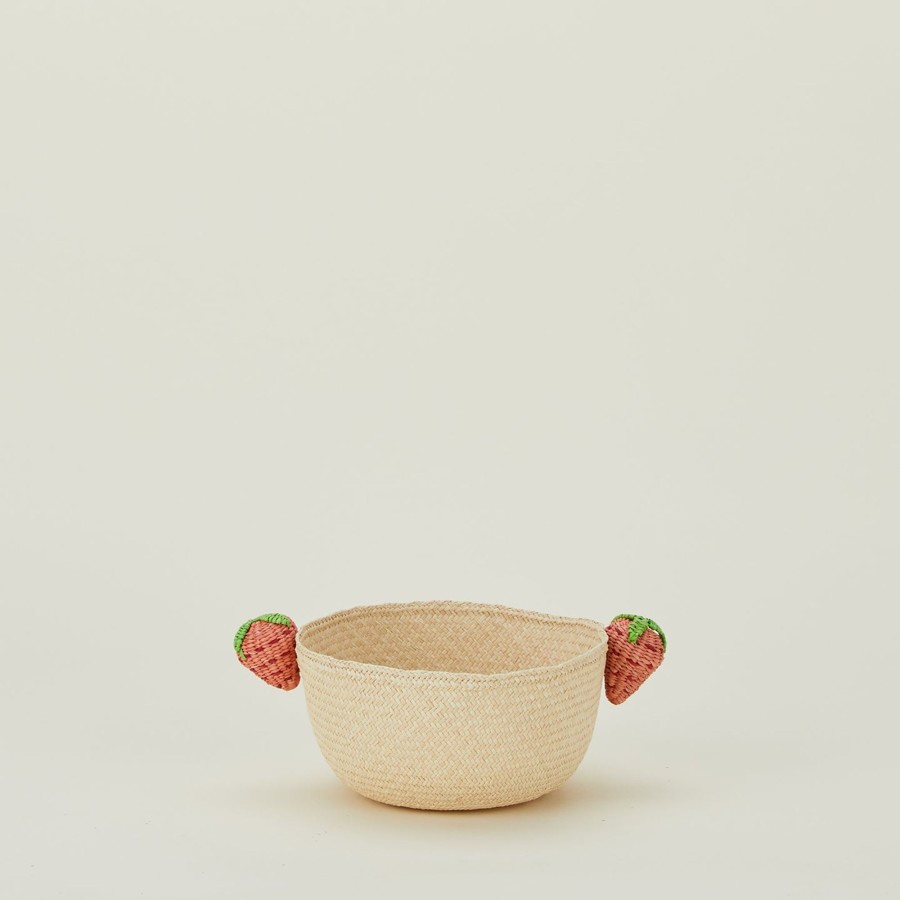 Kitchen & Dining Myto Serveware | Woven Fruit Basket - Strawberry