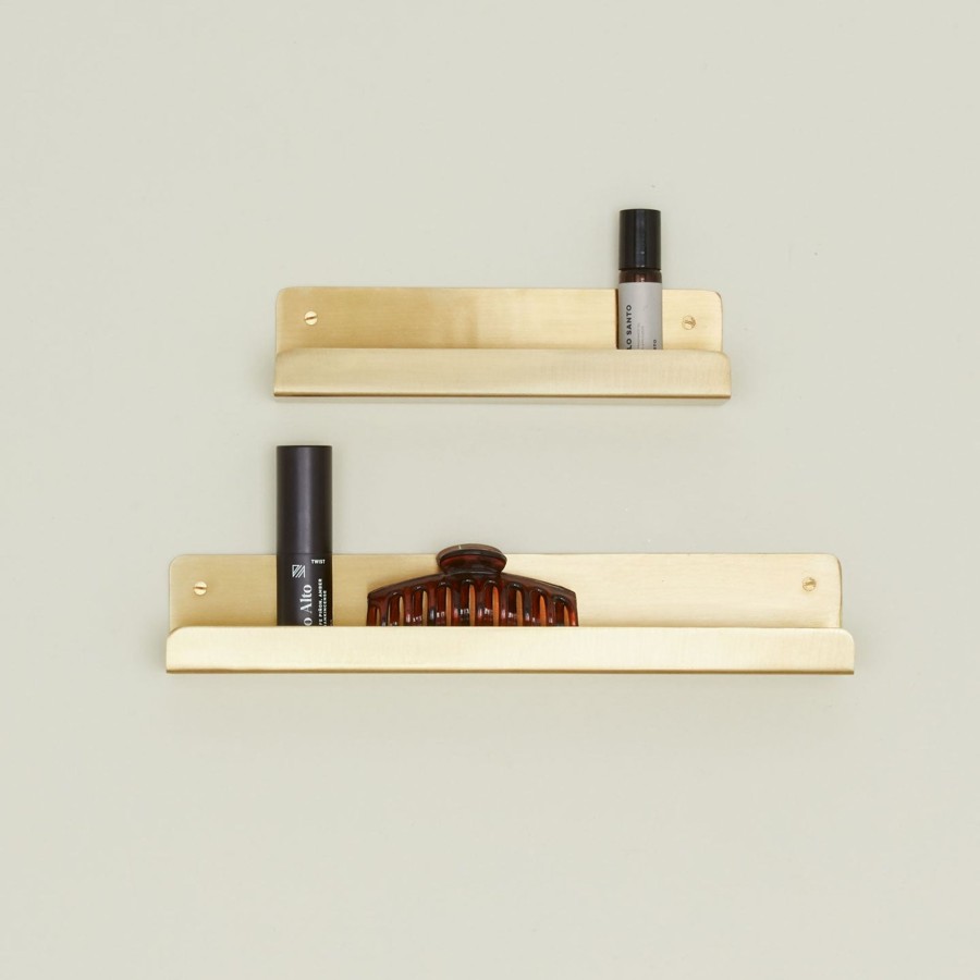 Decor Fog Linen Office & Games | Brass Wall Shelf