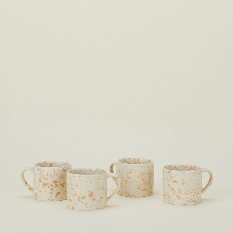 Kitchen & Dining Sir/Madam Dinnerware | Splatterware Mug, Set Of 4 - Latte