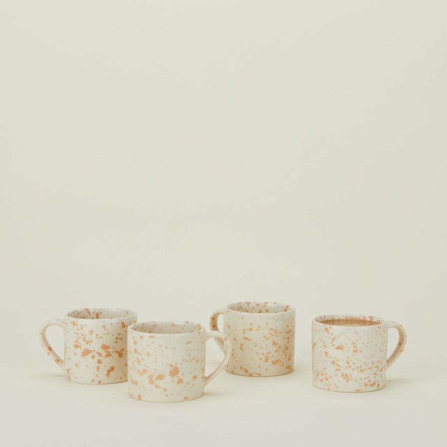 Kitchen & Dining Sir/Madam Dinnerware | Splatterware Mug, Set Of 4 - Latte