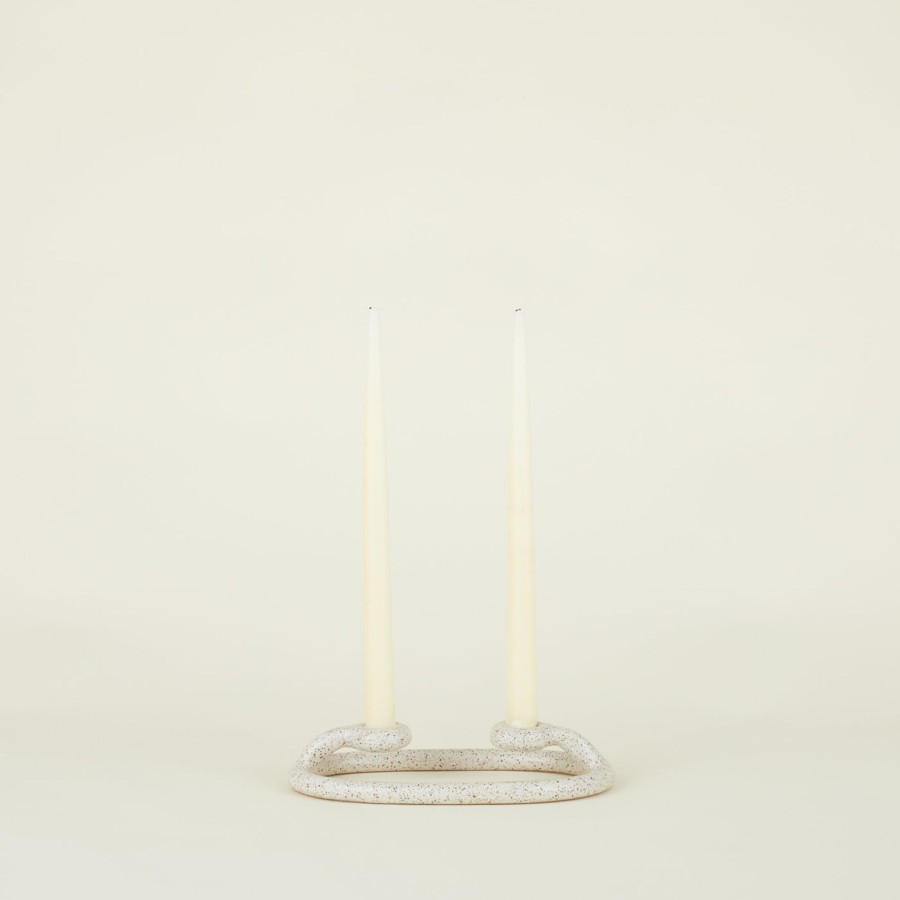 Decor SIN Candles & Tapers | Duo Candlestick - Speckled