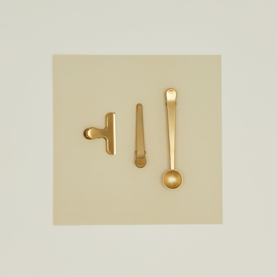 Kitchen & Dining Kikkerland Storage | Brass Clips - Set Of 3