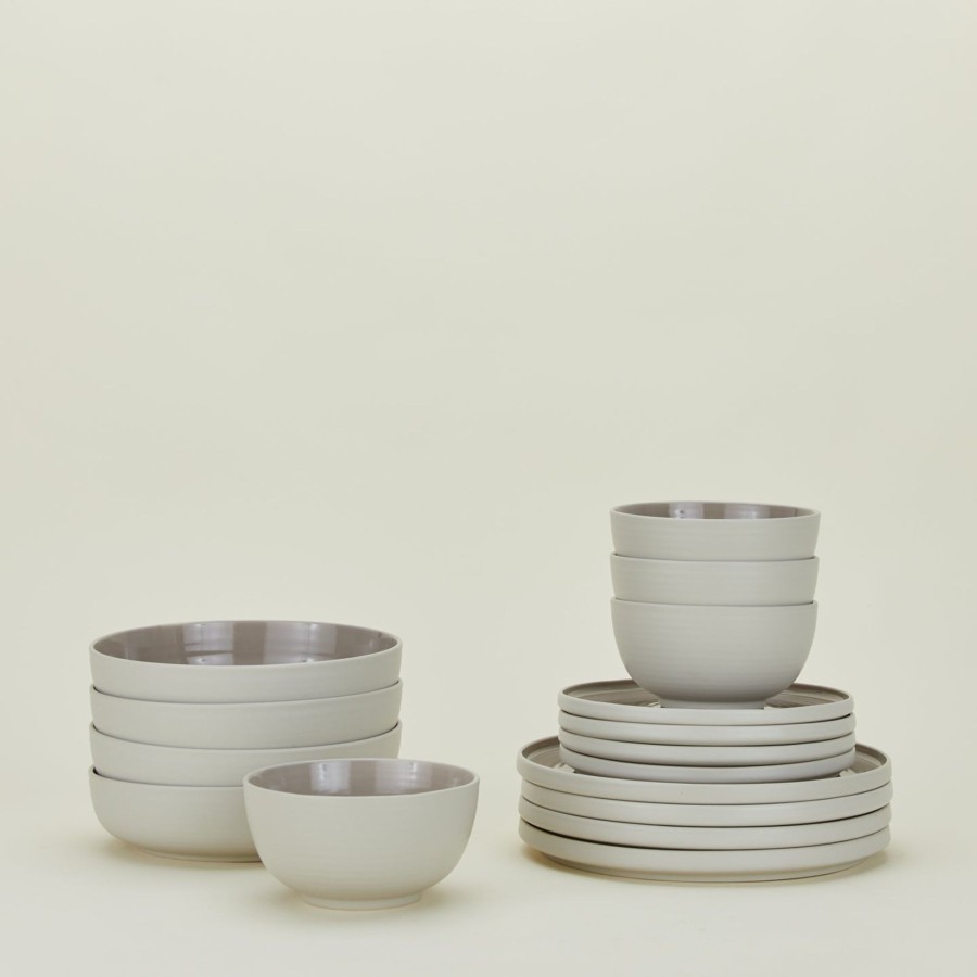 Kitchen & Dining Hawkins New York Dinnerware | Essential Dinnerware, 16 Piece Set - Light Grey