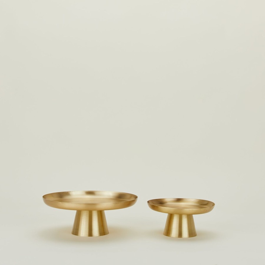 Kitchen & Dining Fog Linen Serveware | Brass Cake Stand