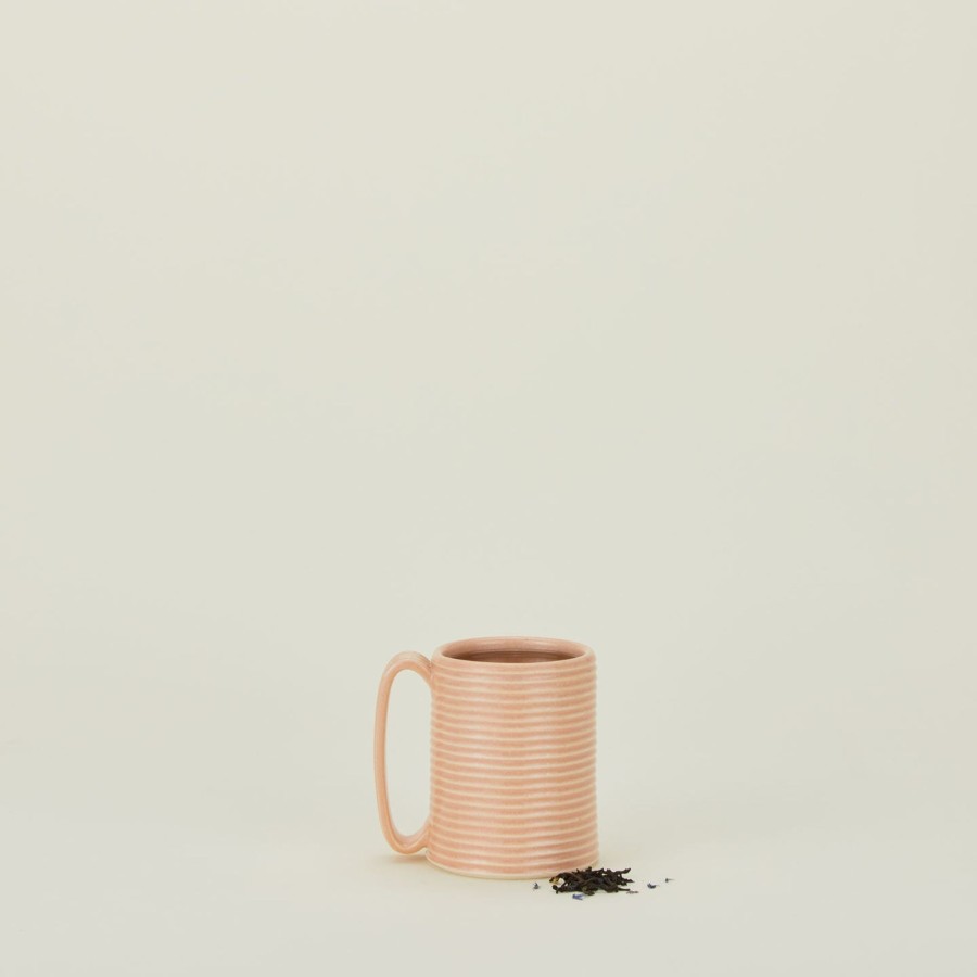 Kitchen & Dining Tellefsen Atelier Dinnerware | Tall Ribbed Mug - Blush