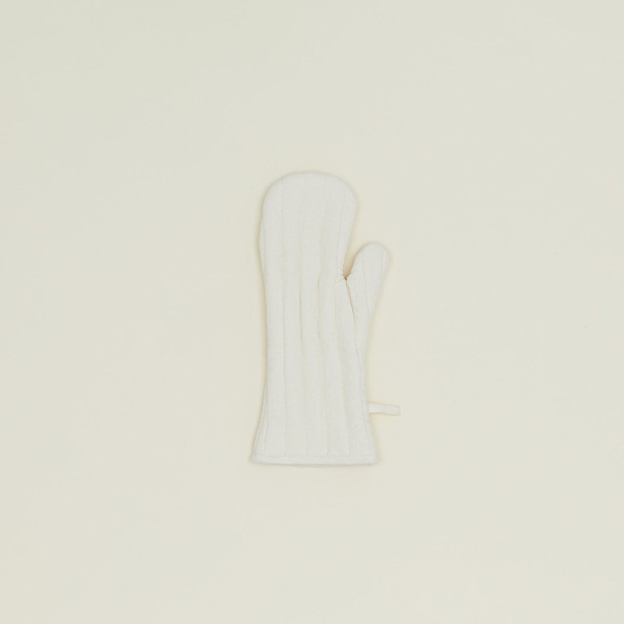 Kitchen & Dining Hawkins New York Kitchen Linens | Simple Linen Oven Mitt - Ivory