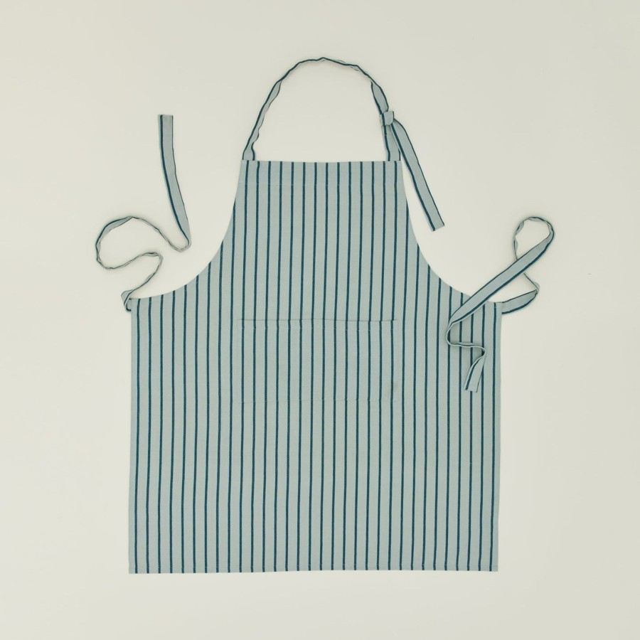 Kitchen & Dining Hawkins New York Kitchen Linens | Essential Striped Apron - Sky/Peacock