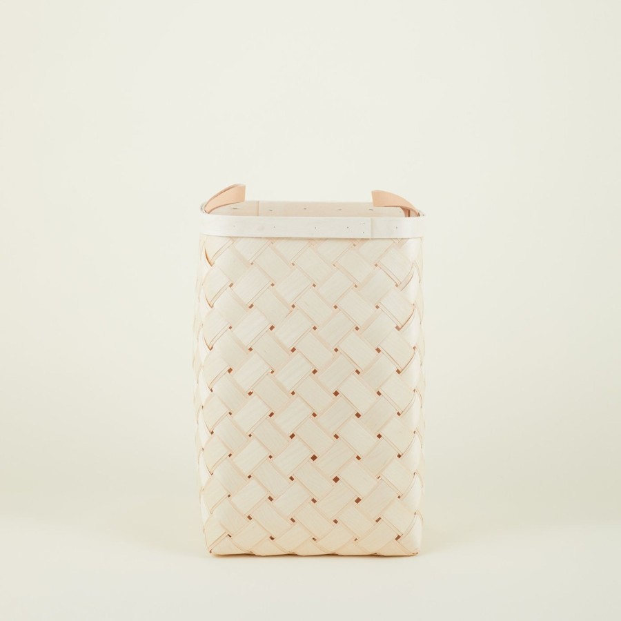 Decor Verso Designs Storage | Birch + Leather Hamper