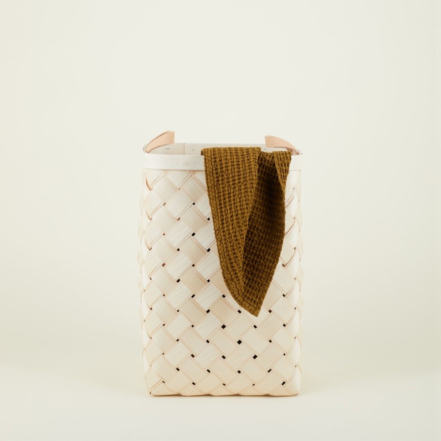 Decor Verso Designs Storage | Birch + Leather Hamper