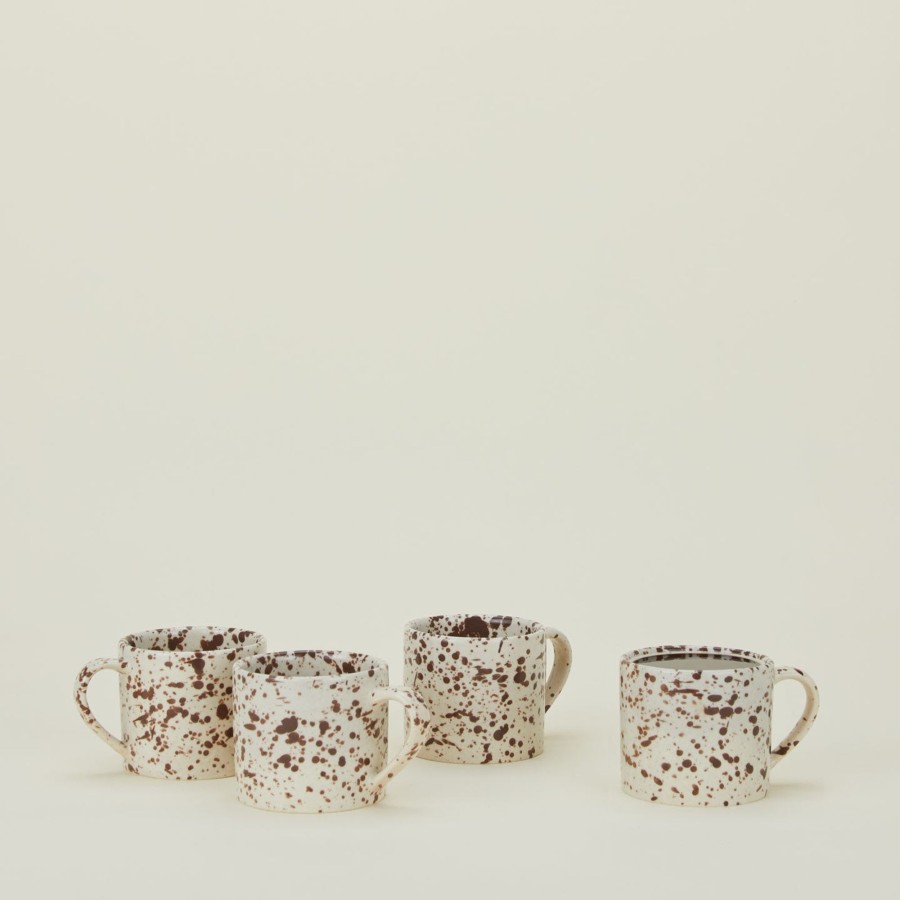 Kitchen & Dining Sir/Madam Dinnerware | Splatterware Mug, Set Of 4 - Cacao