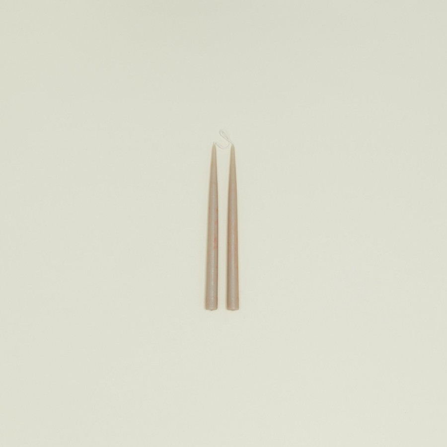 Decor Danica Candles & Tapers | Hand Dipped Taper Set - Taupe